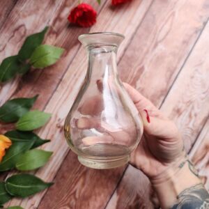 Vintage Clear Glass Mini Beaker Bud Vase - PLANT VASE - INDOOR VASE PLANTER